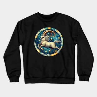 ZODIAC Capricorn - Astrological CAPRICORN - CAPRICORN - ZODIAC sign - Van Gogh style - 19 Crewneck Sweatshirt